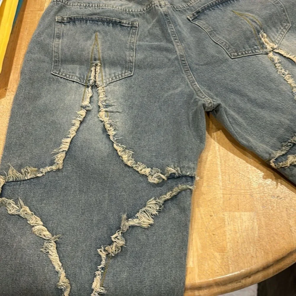 Aelfric Eden Ripped Light Blue Boyfriend Jeans